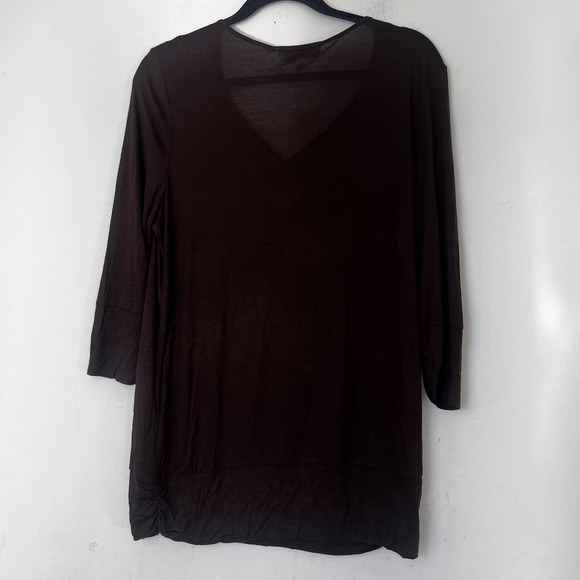 Women Blouse Tops XL V Neck Lightweight Brown Blouse Jones New York Sport - Picture 7 of 11